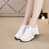 A GS19 giày nữ tăng chiều cao 8CM thể thao phong cách Hàn Quốc màu trắng