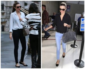 Miranda Kerr đầy quyến rũ với quần jean và giày bệt khi đi ngoài phố